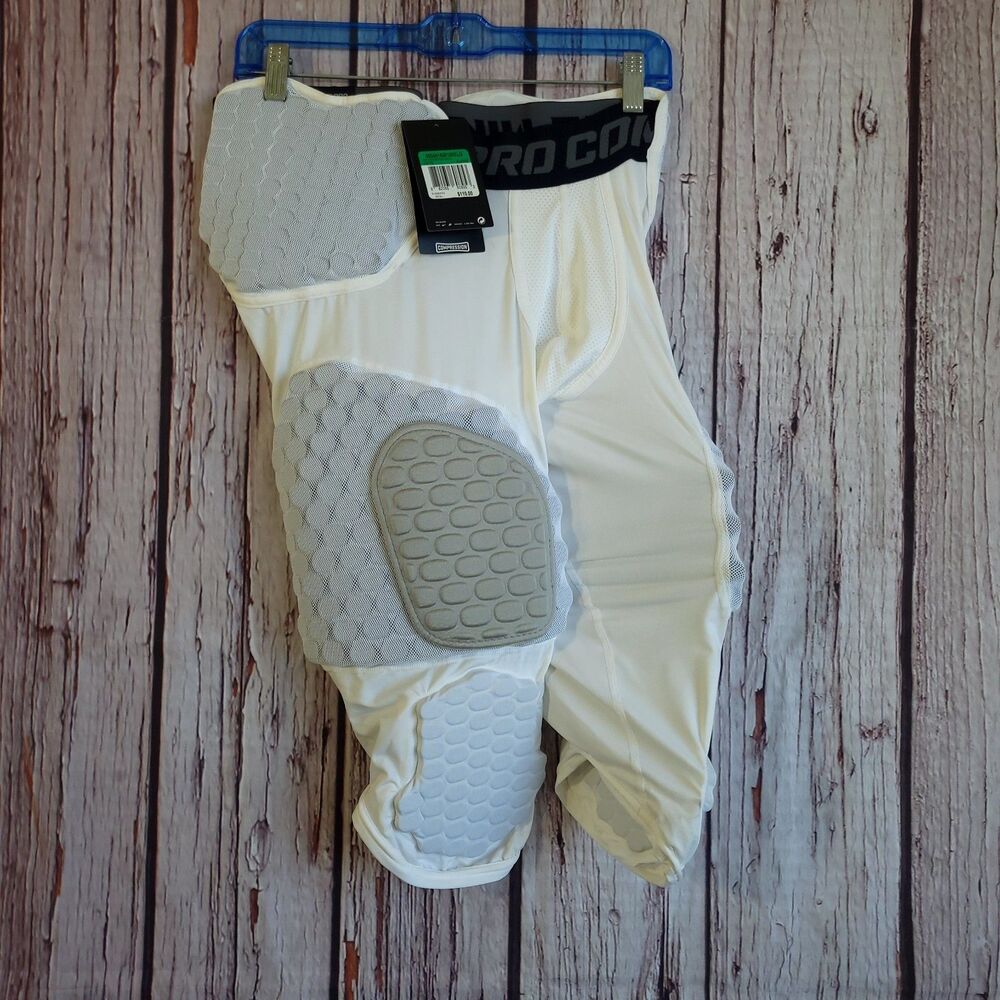 Nike Pro Combat Football Padded Compression Shorts Men’s XL White/Gray